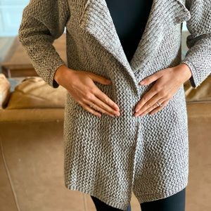 Open cardigan sweater